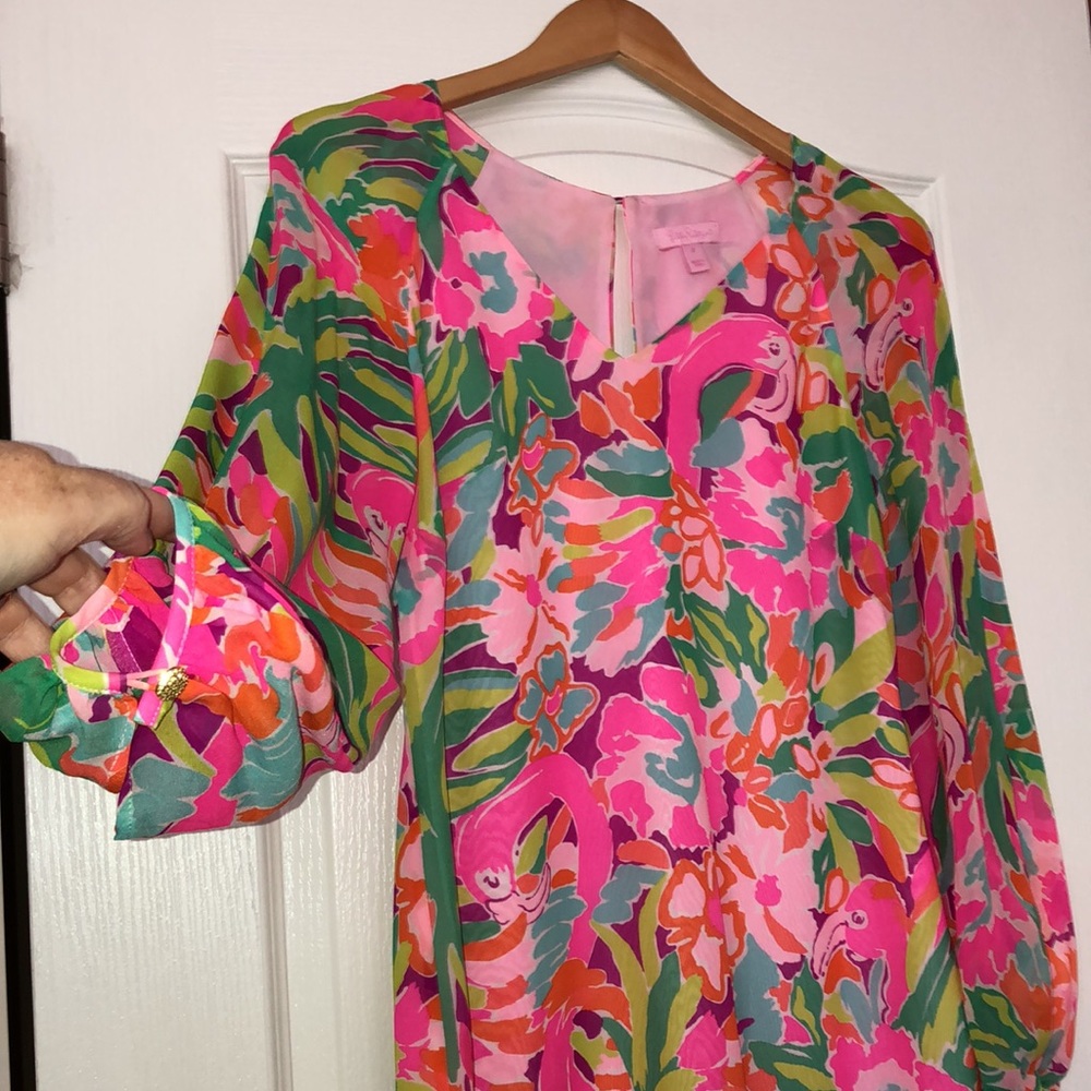 Lilly Pulitzer Carleigh Silk Tunic Dress in Multi Lulu, Size 2. - Picture 6 of 16